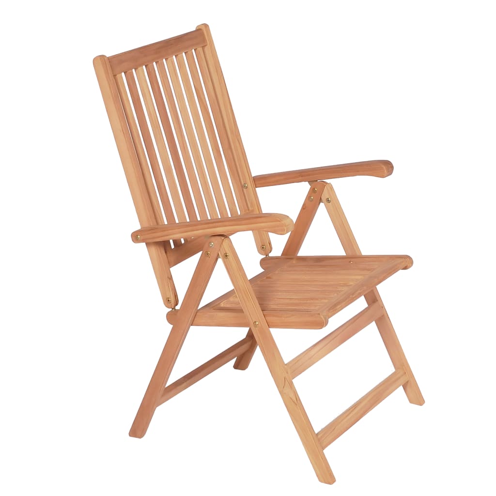 Reclining Garden Chairs 4 Pcs Solid Teak Wood