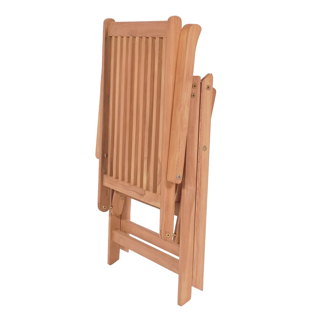 Reclining Garden Chairs 4 Pcs Solid Teak Wood