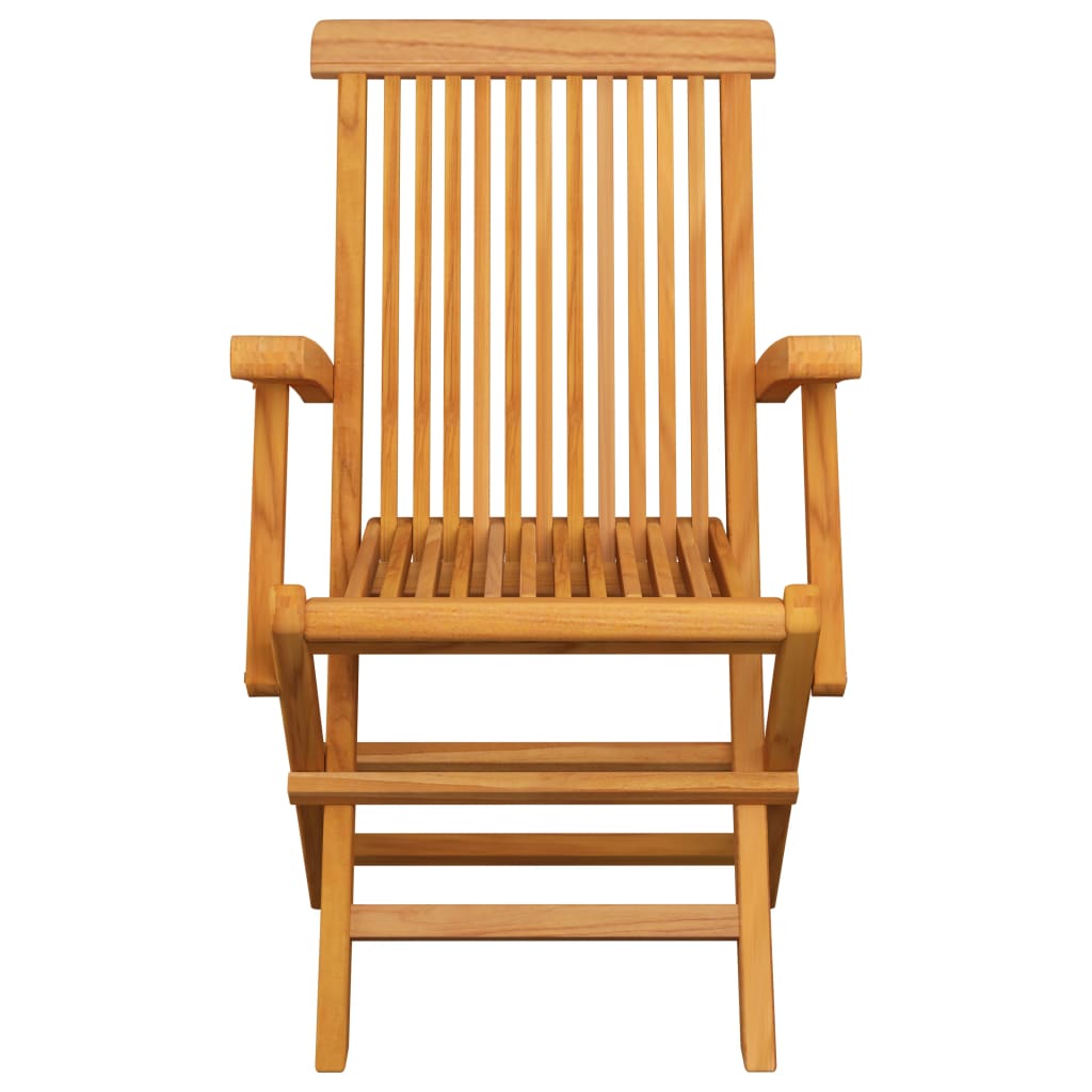 Folding Garden Chairs 4 Pcs Solid Teak Wood