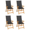 Garden Chairs 4 Pcs With Anthracite Cushions Solid Teak Wood