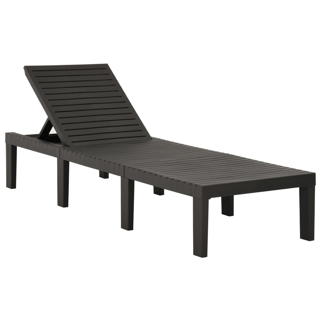 Sun Lounger Plastic Anthracite