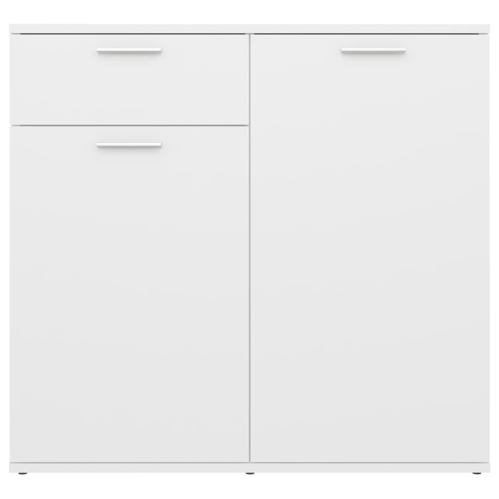 Sideboard White 80X36X75 Cm Engineered Wood