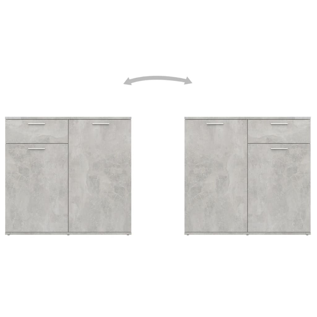 Sideboard Concrete Grey 80X36X75 Cm Engineered Wood