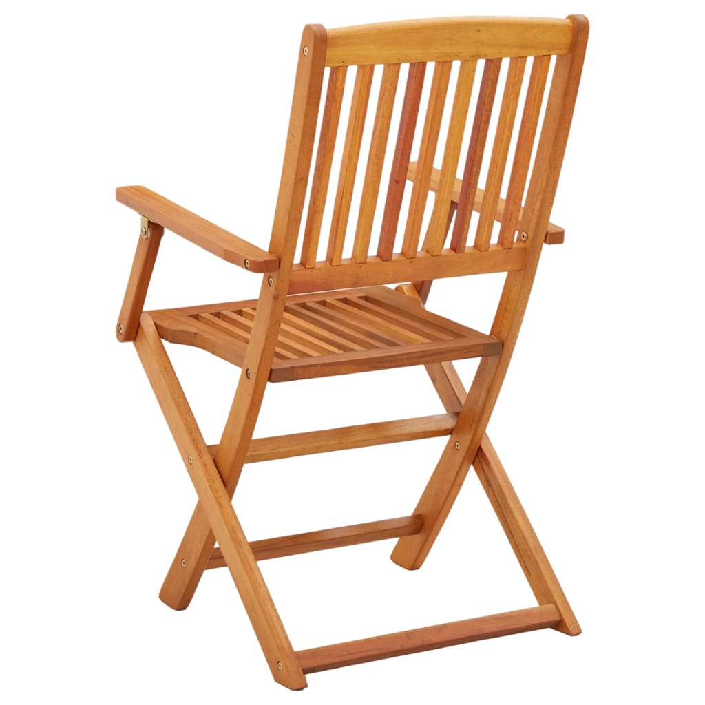 Folding Garden Chairs 4 Pcs Solid Eucalyptus Wood