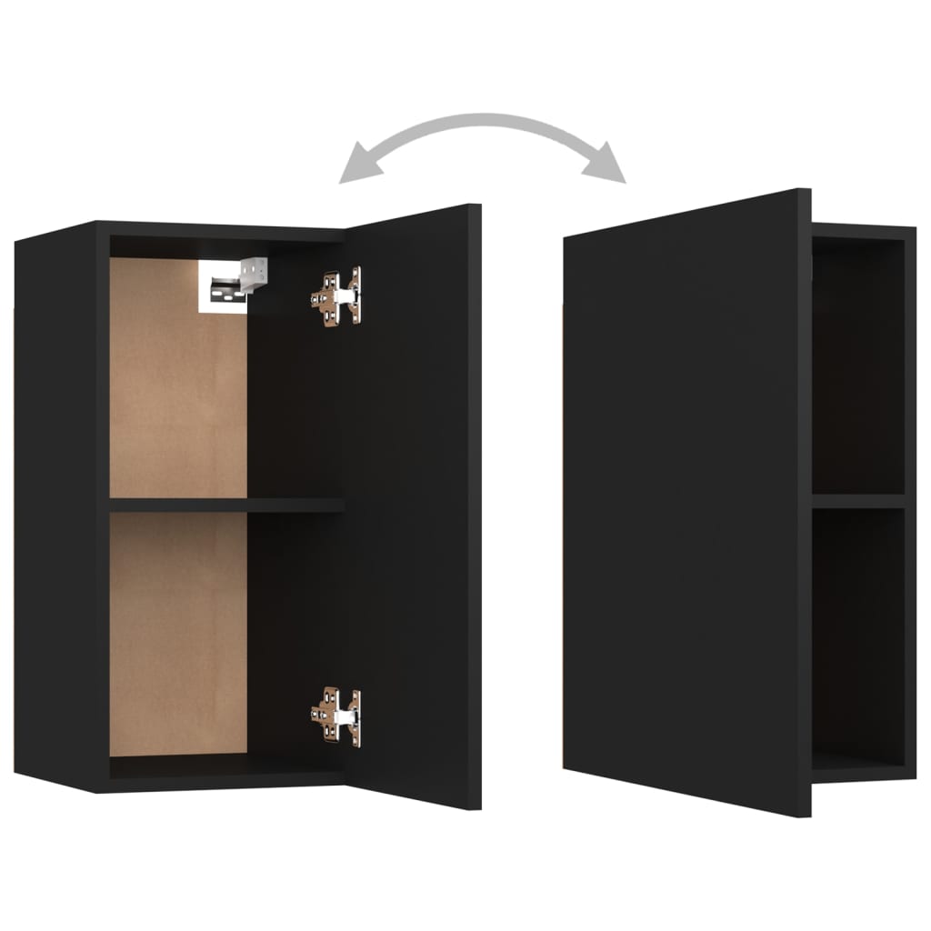 Tv Cabinets 2 Pcs Black 30.5X30X60 Cm Engineered Wood