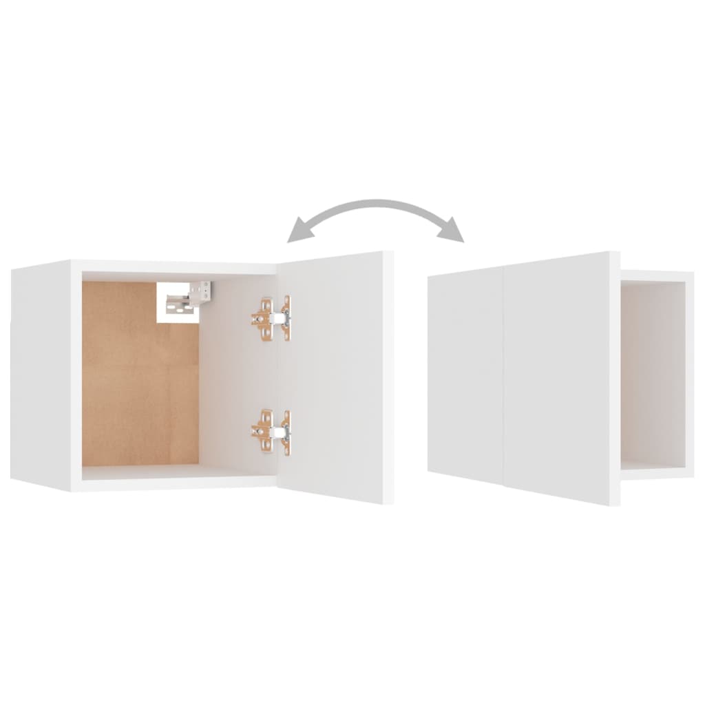 Wall Mounted Tv Cabinets 2 Pcs White 30.5X30X30 Cm