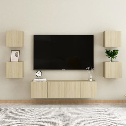Wall Mounted Tv Cabinets 2 Pcs Sonoma Oak 30.5X30X30 Cm