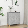 Sideboard&Solid Wood Legs Concrete Grey 60X35X70 Cm Engineered Wood