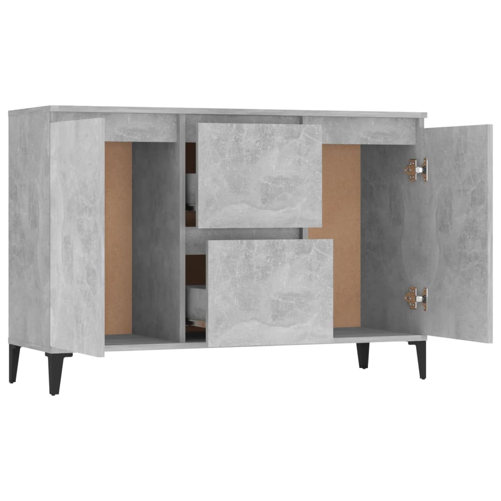 Sideboard Concrete Grey 104X35X70 Cm Engineered Wood