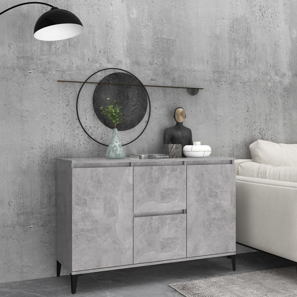 Sideboard Concrete Grey 104X35X70 Cm Engineered Wood