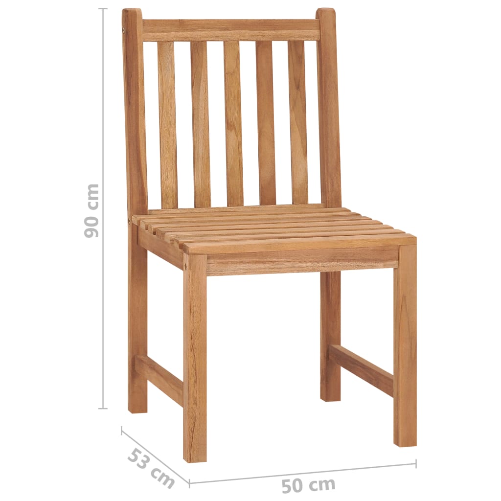 Garden Chairs 4 Pcs Solid Teak Wood