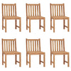 Garden Chairs 6 Pcs Solid Teak Wood