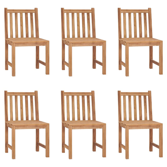 Garden Chairs 6 Pcs Solid Teak Wood