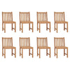 Garden Chairs 8 Pcs Solid Teak Wood