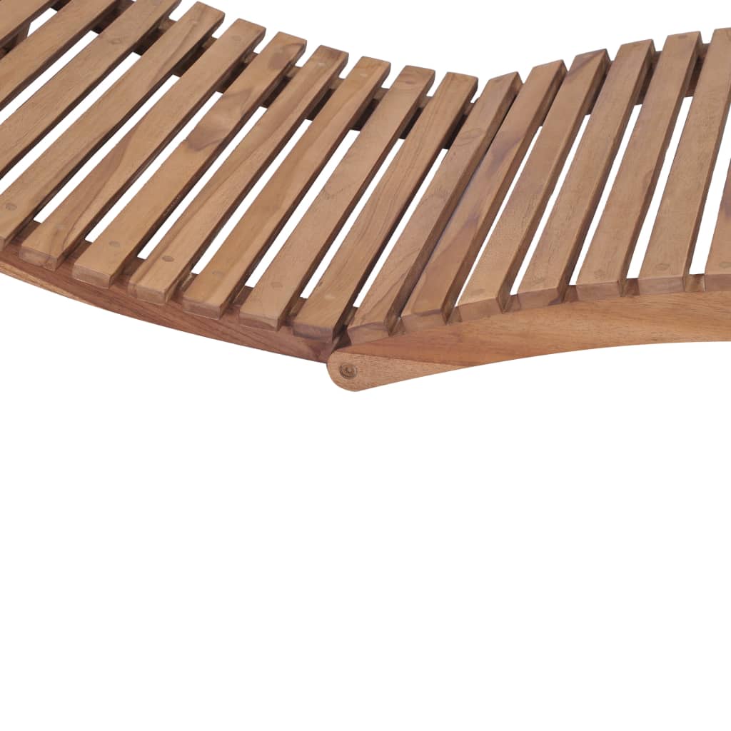 Folding Sun Loungers 2 Pcs Solid Teak Wood