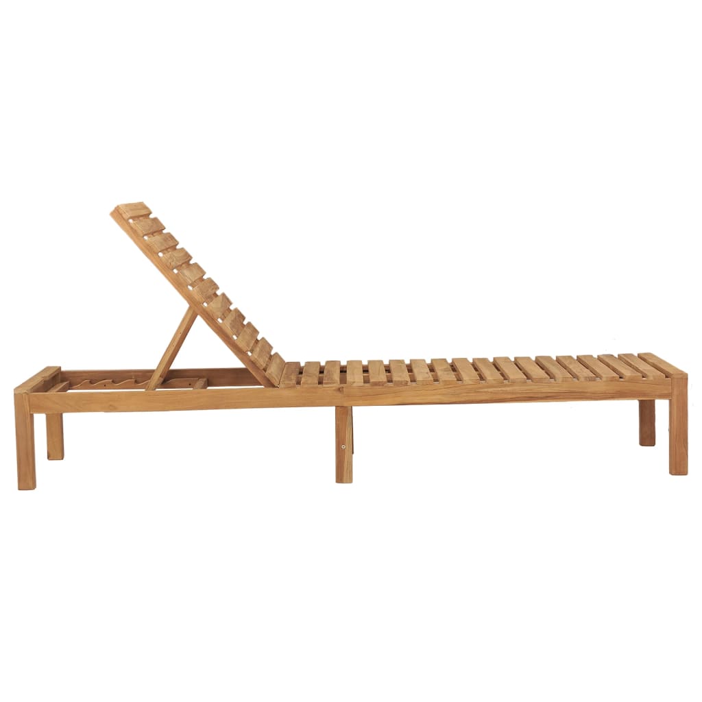 Sun Loungers 2 Pcs Solid Wood Teak