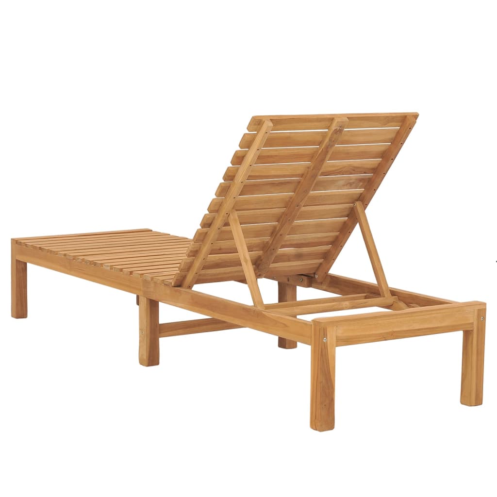 Sun Loungers 2 Pcs Solid Wood Teak