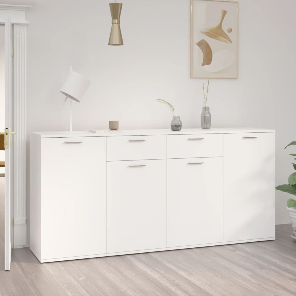 Sideboard White 160X36X75 Cm Engineered Wood