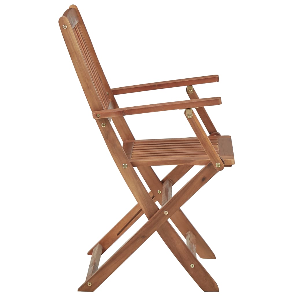 Folding Outdoor Chairs 6 Pcs Solid Acacia Wood