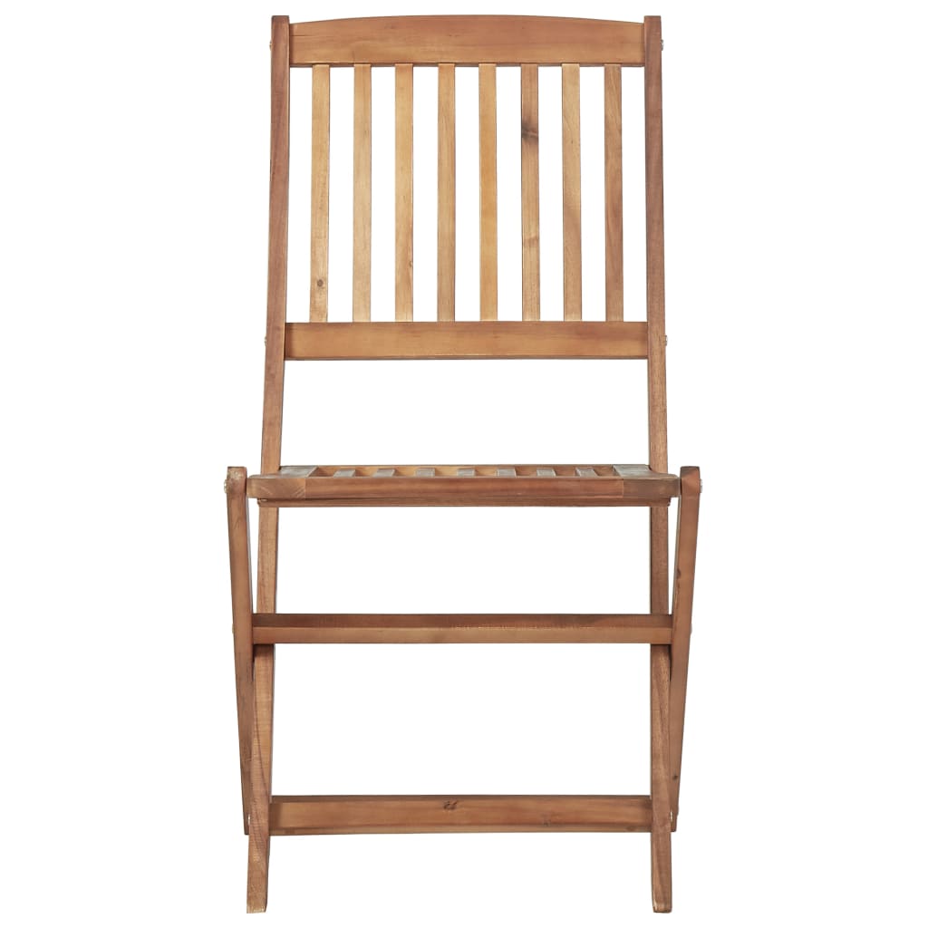 Folding Outdoor Chairs 6 Pcs Solid Acacia Wood