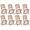 Folding Outdoor Chairs 8 Pcs Solid Acacia Wood