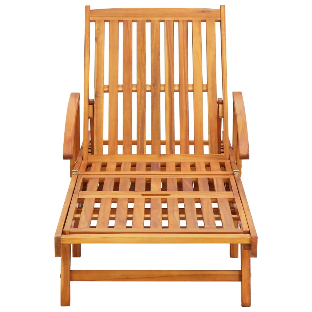 Sun Loungers 2 Pcs Solid Acacia Wood