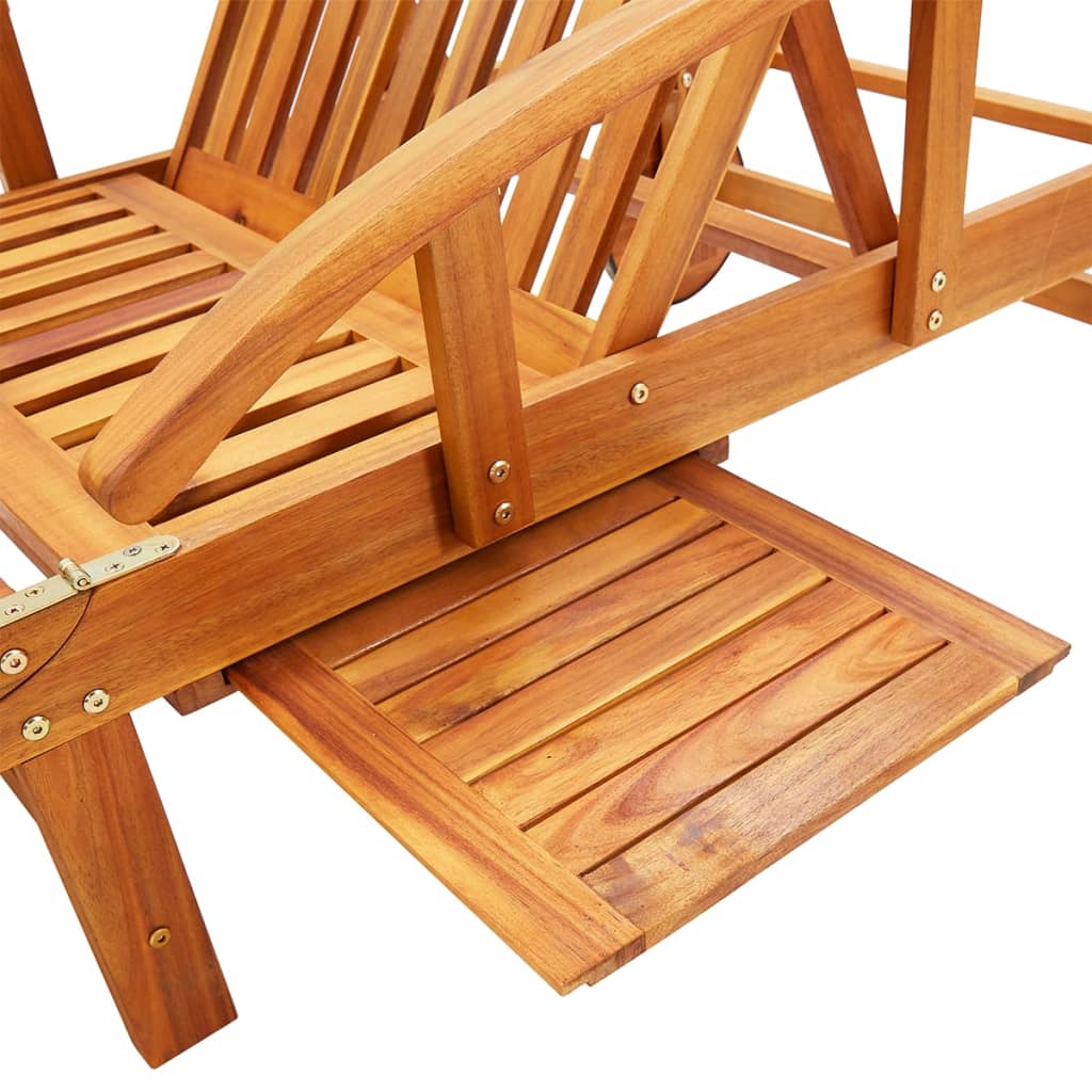 Sun Loungers 2 Pcs Solid Acacia Wood