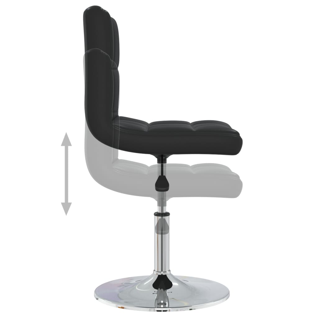 Bar Stool Black Faux Leather