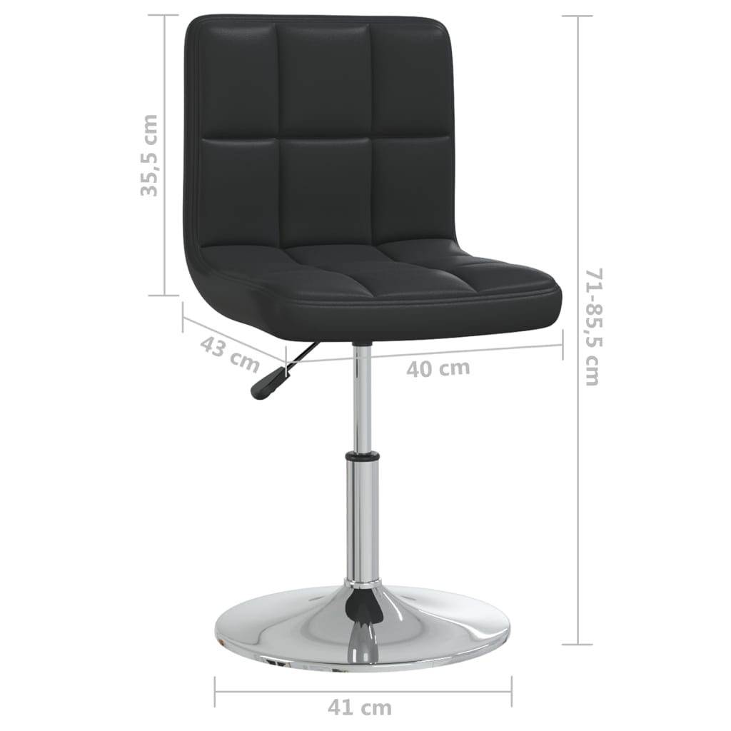 Bar Stool Black Faux Leather