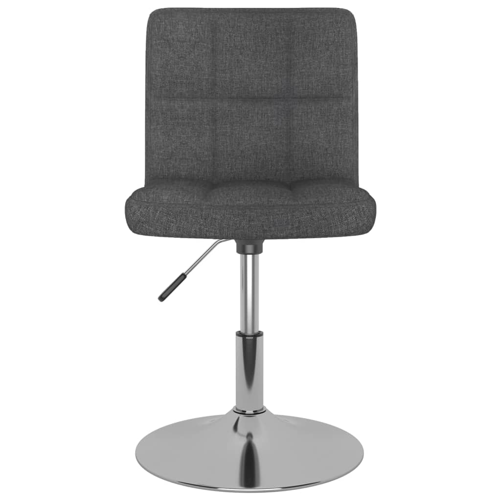 Swivel Dining Chairs 2 Pcs Dark Grey Fabric