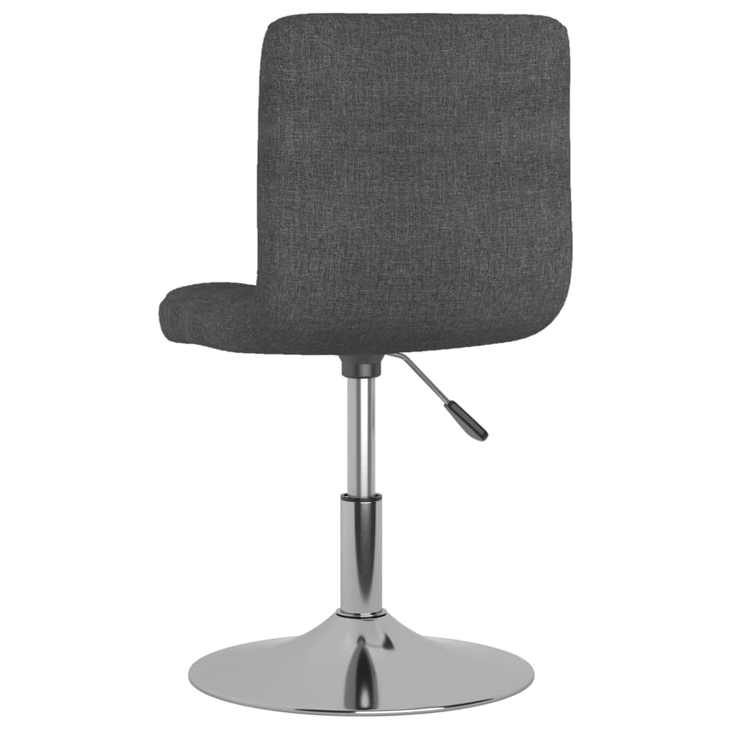 Swivel Dining Chairs 2 Pcs Dark Grey Fabric