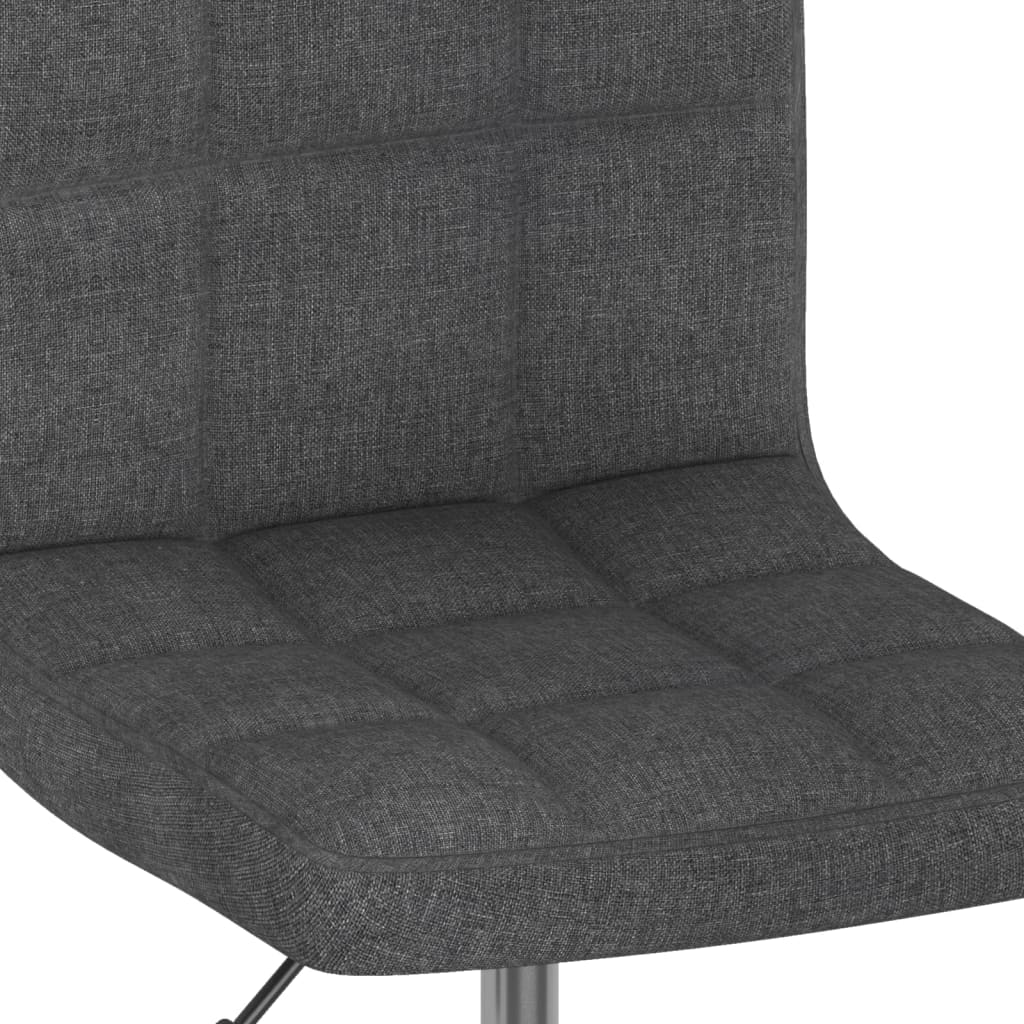 Swivel Dining Chairs 2 Pcs Dark Grey Fabric