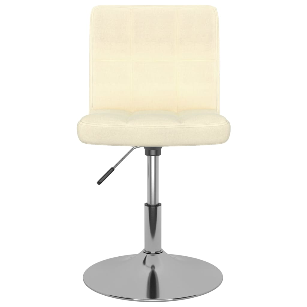 Swivel Dining Chairs 2 Pcs Cream Fabric