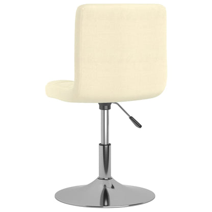 Swivel Dining Chairs 2 Pcs Cream Fabric