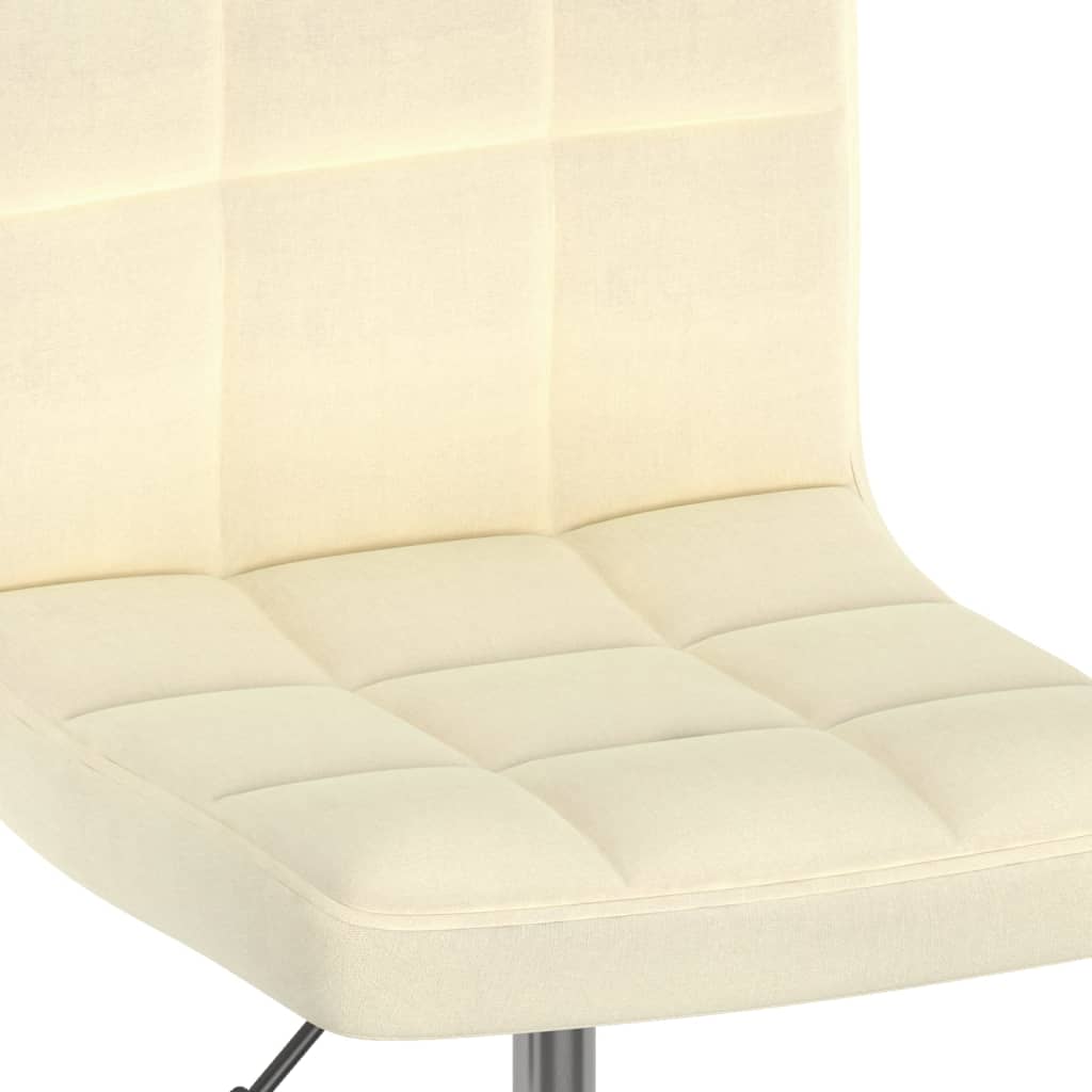 Swivel Dining Chairs 2 Pcs Cream Fabric