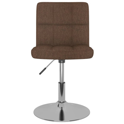 Swivel Dining Chairs 2 Pcs Brown Fabric