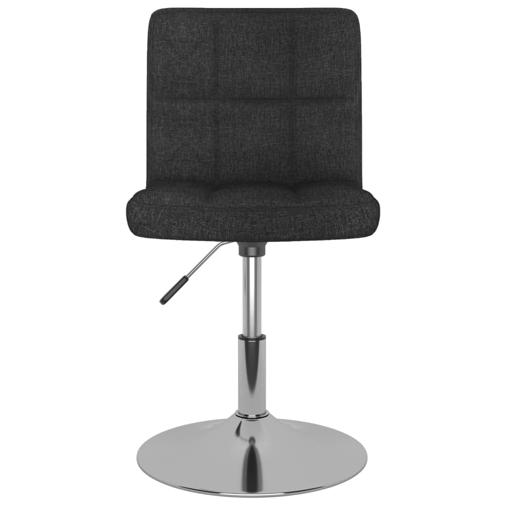 Swivel Dining Chairs 2 Pcs Black Fabric