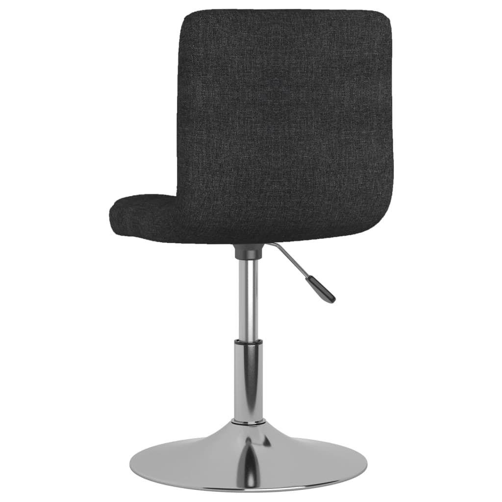 Swivel Dining Chairs 2 Pcs Black Fabric