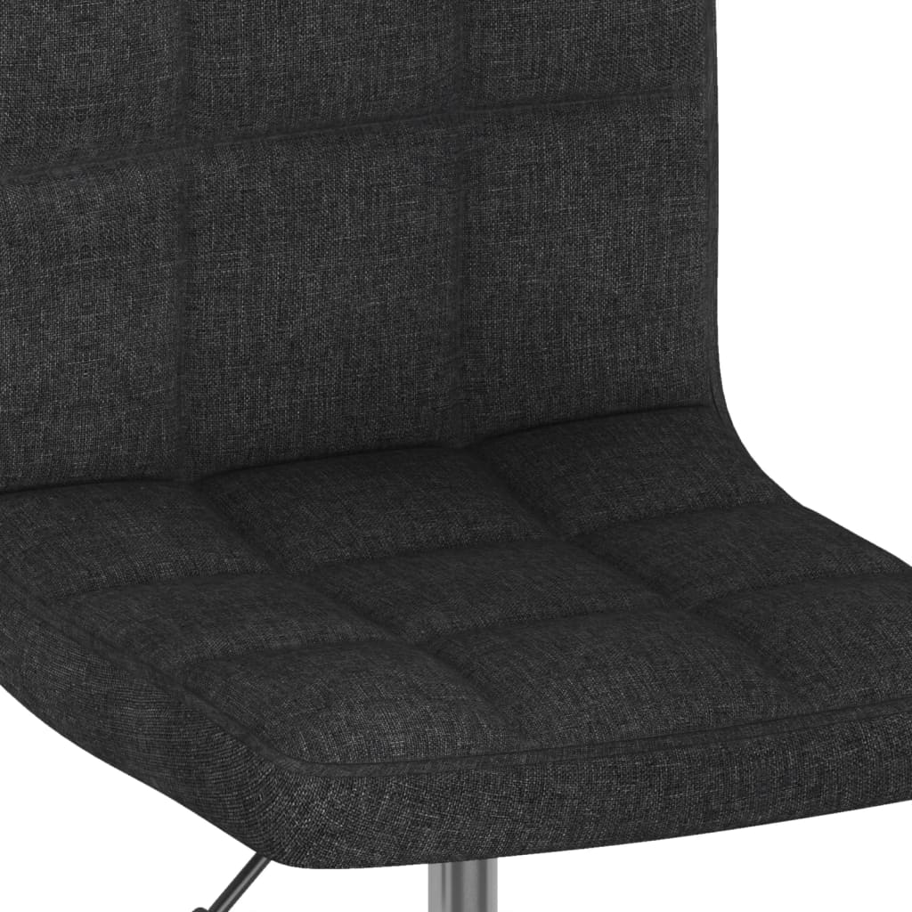 Swivel Dining Chairs 2 Pcs Black Fabric