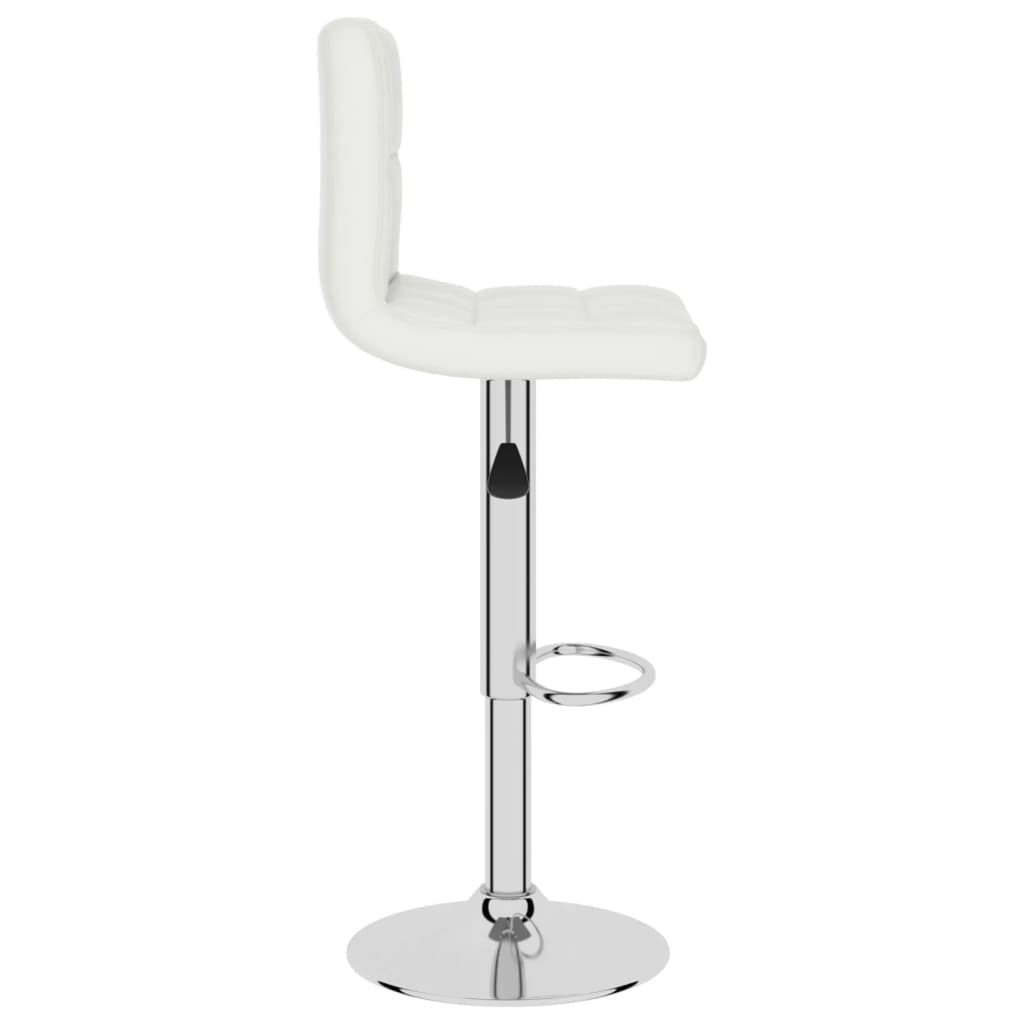 Bar Stool White Faux Leather