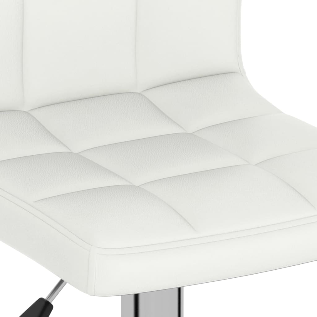 Bar Stool White Faux Leather