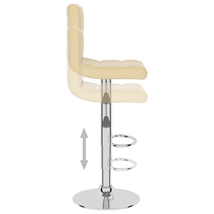 Bar Stool Cream Faux Leather