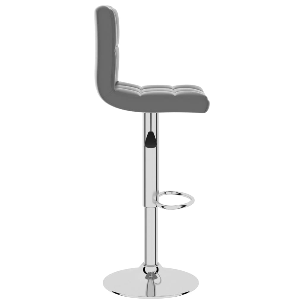 Bar Stool Grey Faux Leather