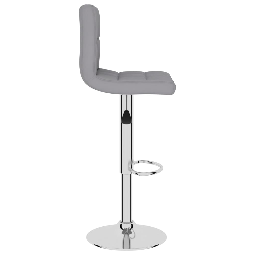 Bar Stools 2 Pcs Light Grey Fabric