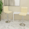 Bar Stools 2 Pcs Cream Fabric