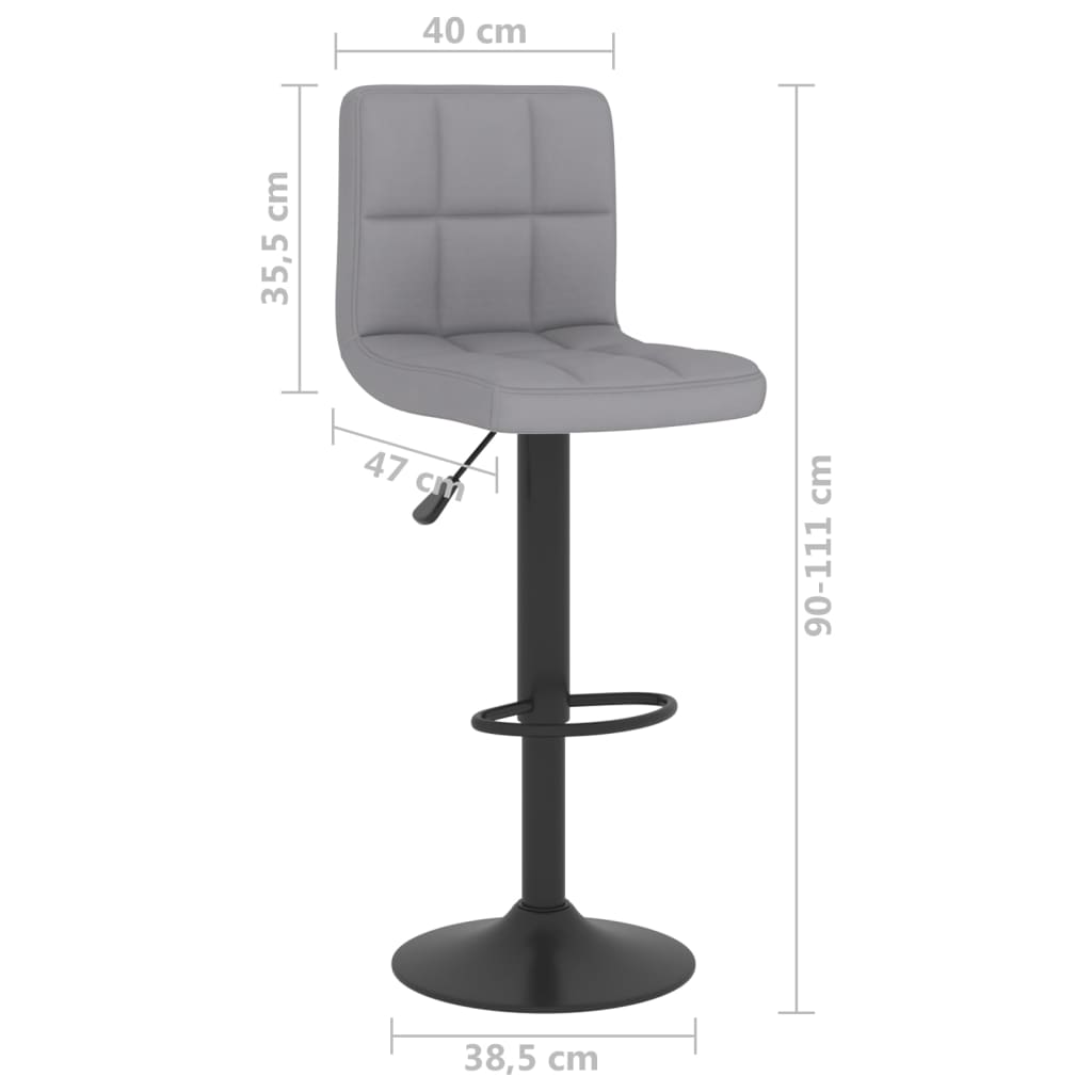 Bar Stool Light Grey Fabric