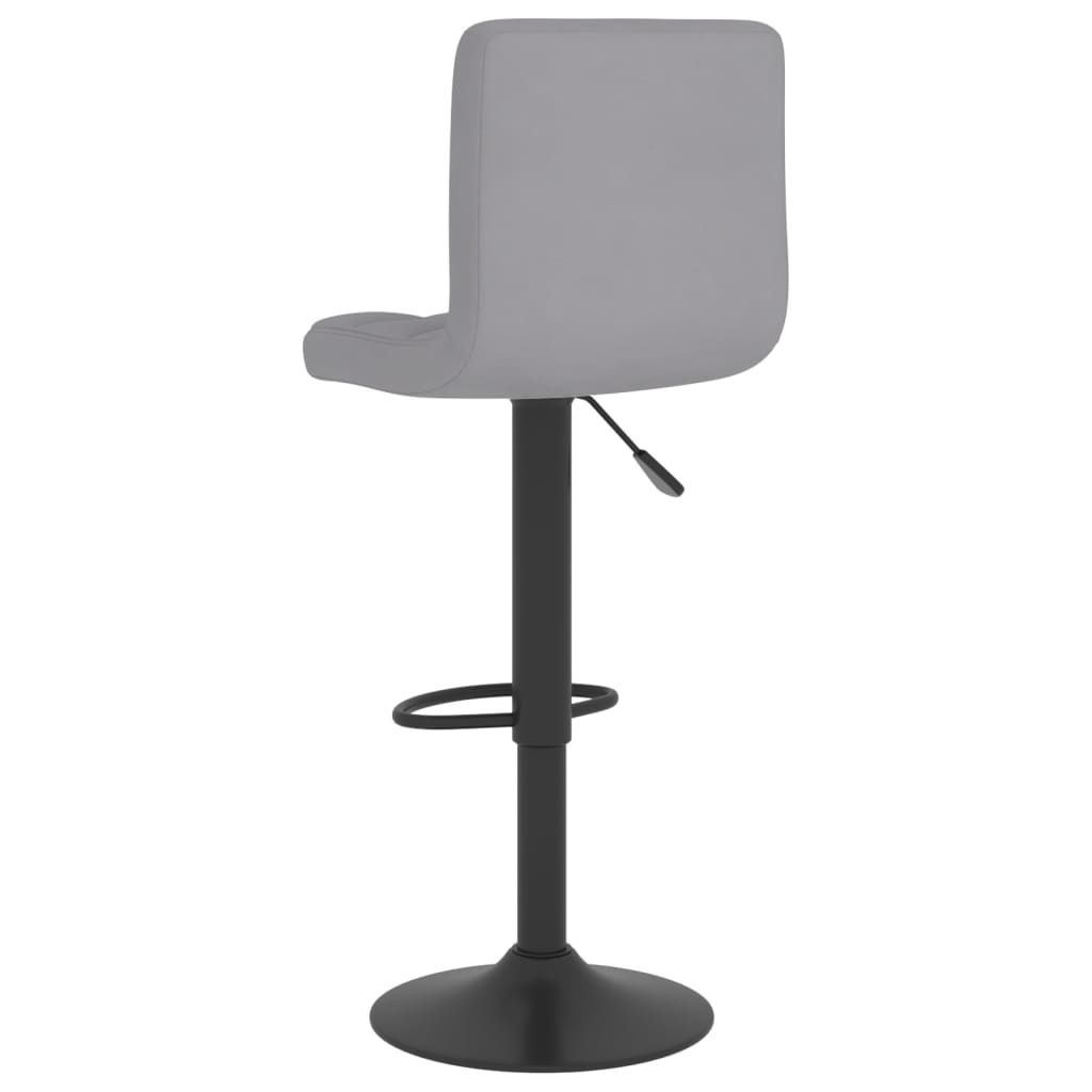 Bar Stools 2 Pcs Light Grey Fabric