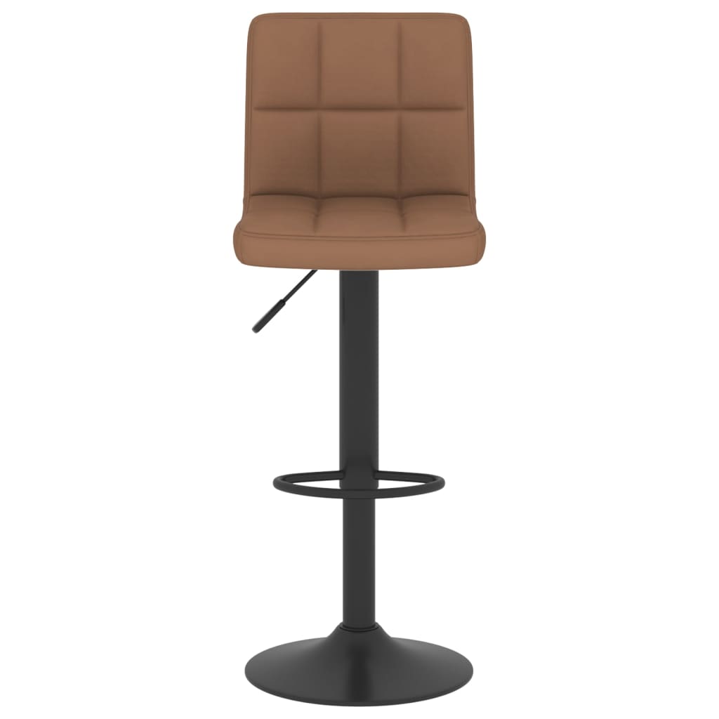 Bar Stools 2 Pcs Brown Fabric