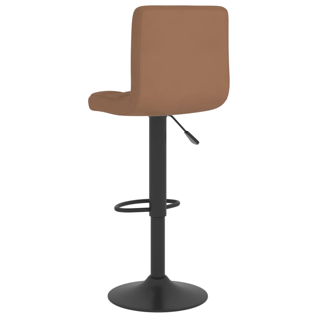 Bar Stools 2 Pcs Brown Fabric