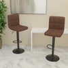 Bar Stools 2 Pcs Brown Fabric